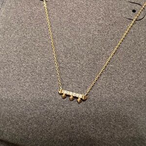 Kendra Scott Katy Pendant Necklace in 14k Rose Gold and White Diamond
